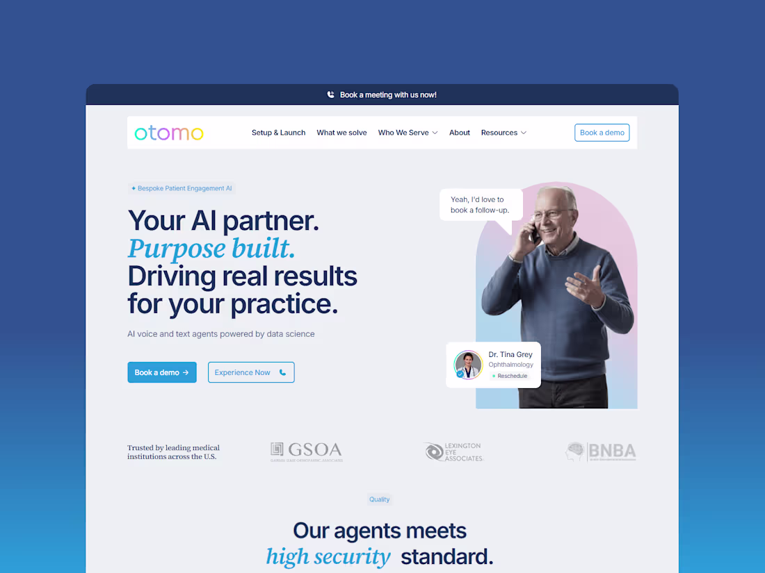 Cover image for Framer Design & Development for Otomo Health
