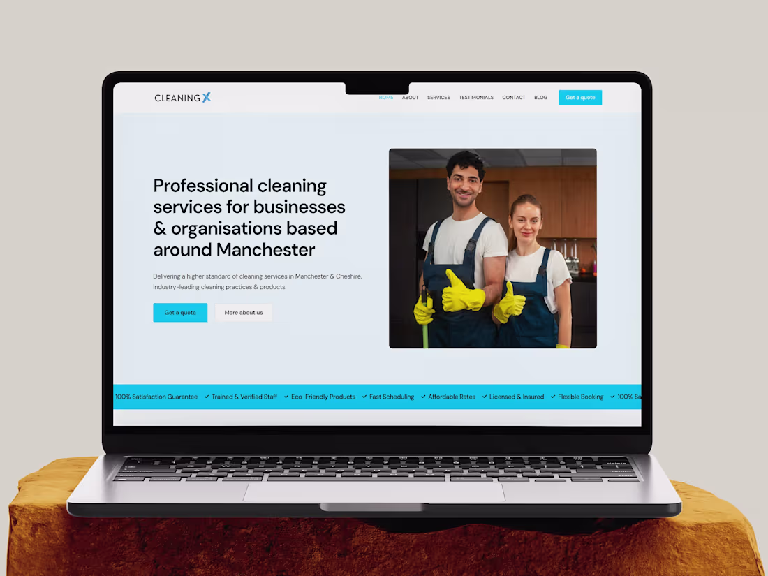 Cover image for Cleaning Service Website Design