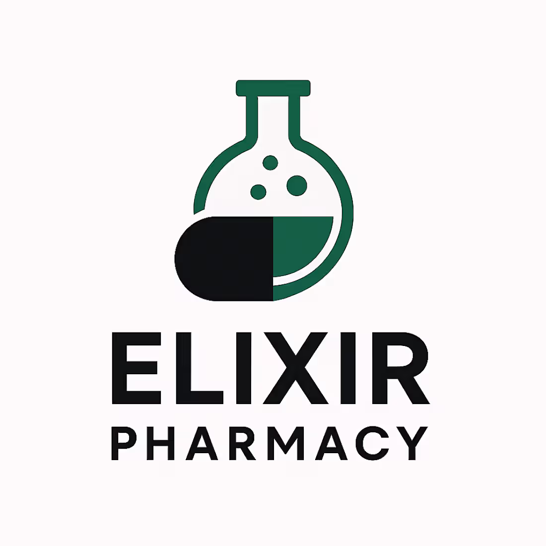 Cover image for Pharmacy logo design featuring flask