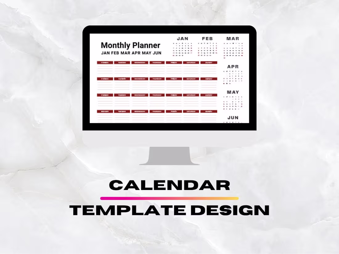 Cover image for Monthly Calendar/To-Do List Template