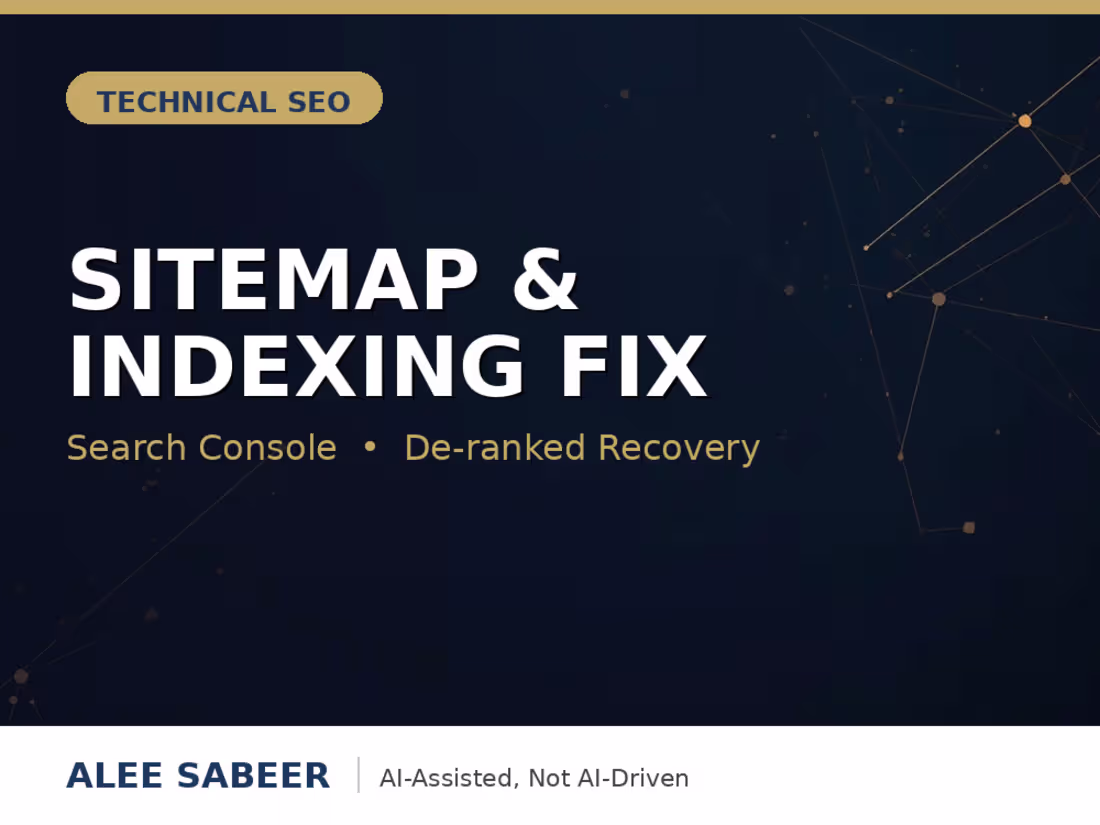 Cover image for Sitemap Issues Fixed, Generated & Coverage Fixed in Search C...