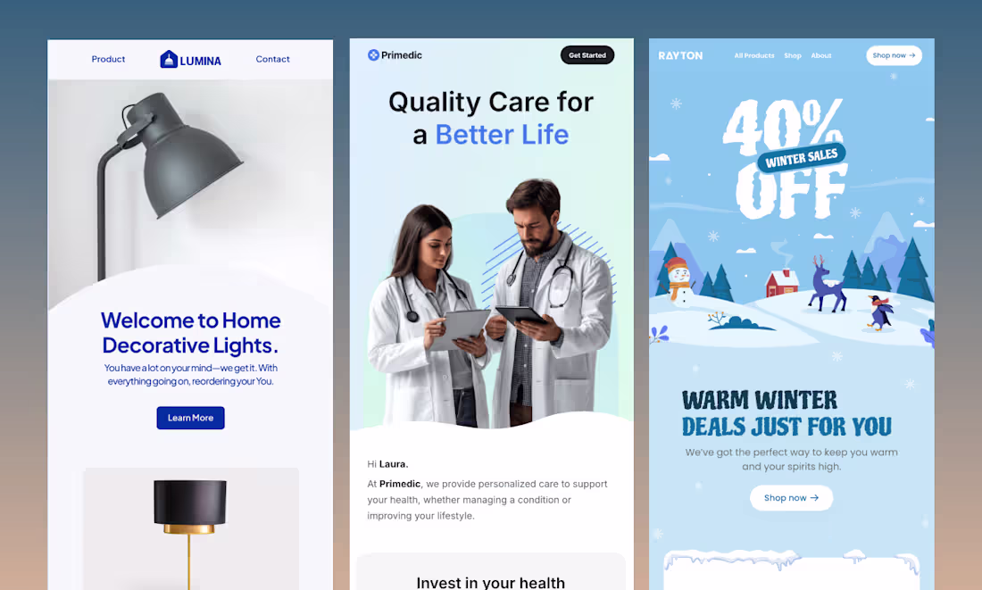 Cover image for email design