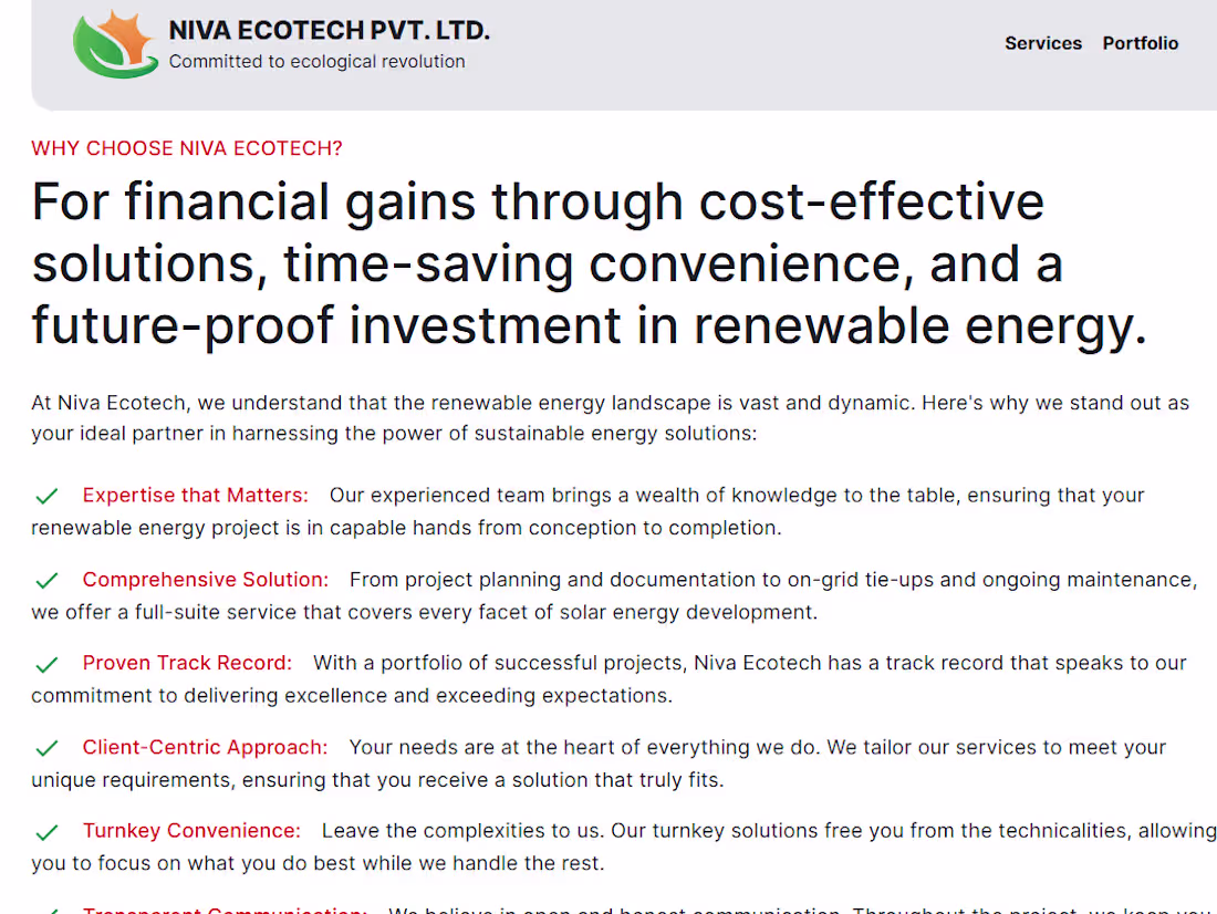 Cover image for Niva Ecotech