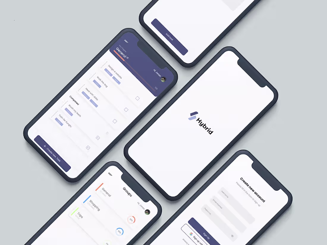 Cover image for Hybrid app: to-do list progress tracker