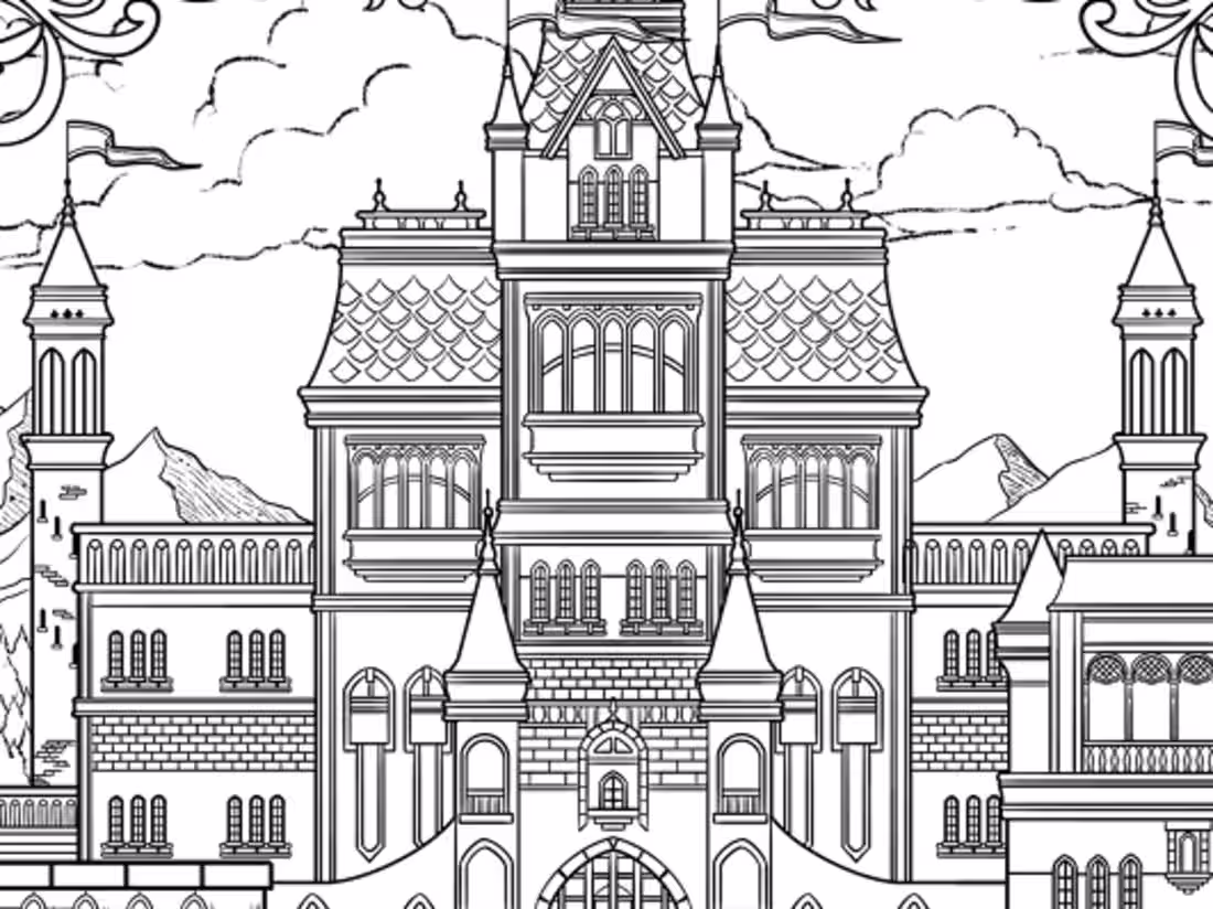 Cover image for Dreamy Palace: Adult Coloring Page