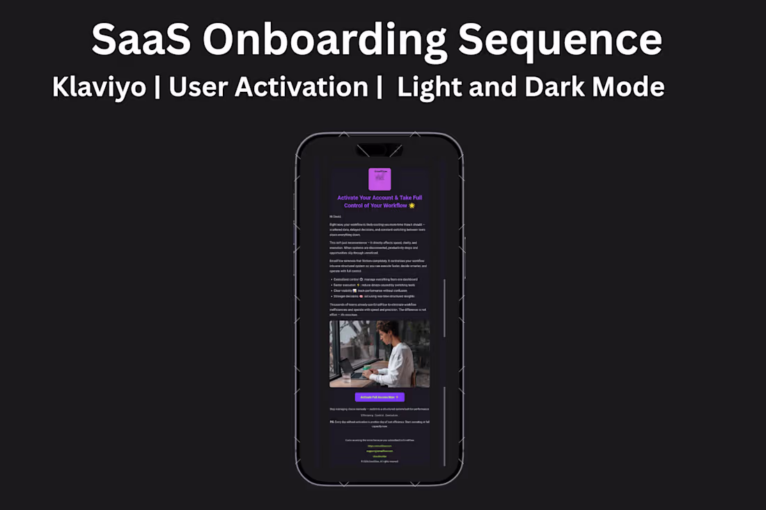 Cover image for Designed an activation email sequence