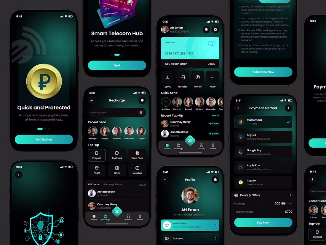 Cover image for Bill Pay,Wallet & Telecom Super App