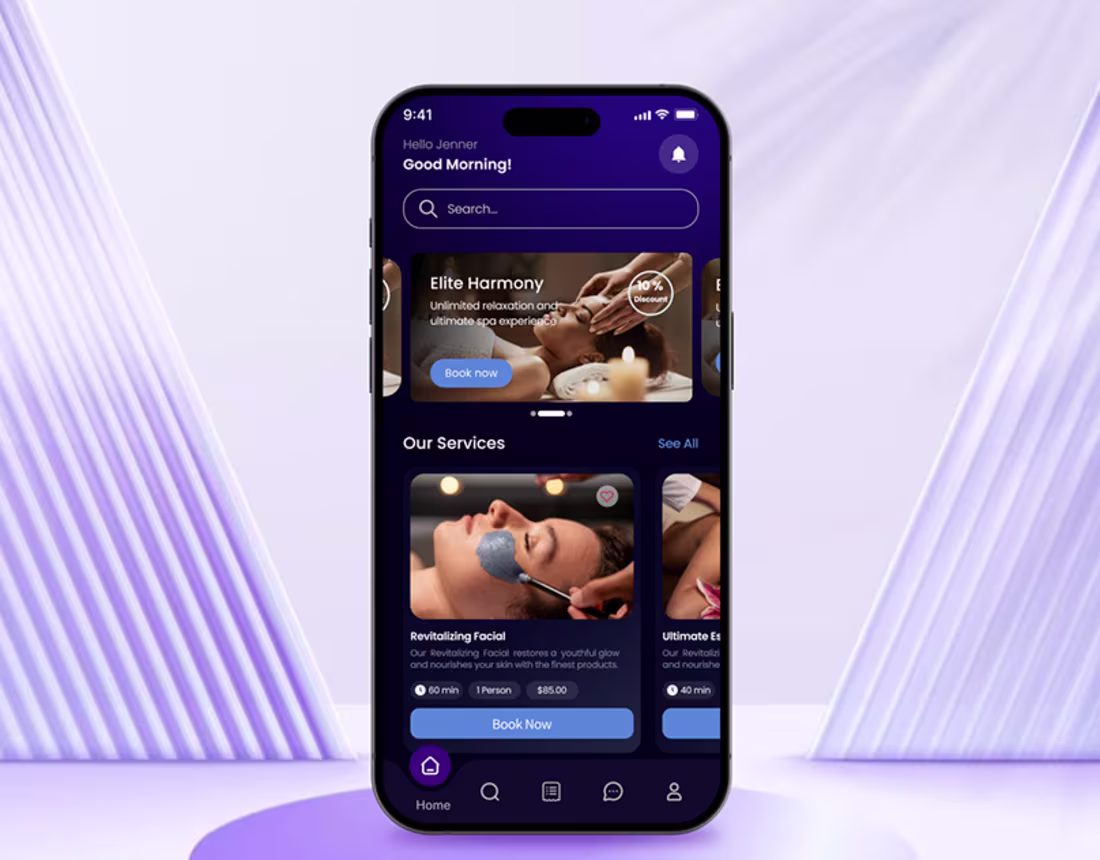 Cover image for Spafy Beauty & Spa Mobile App Figma UI Kit