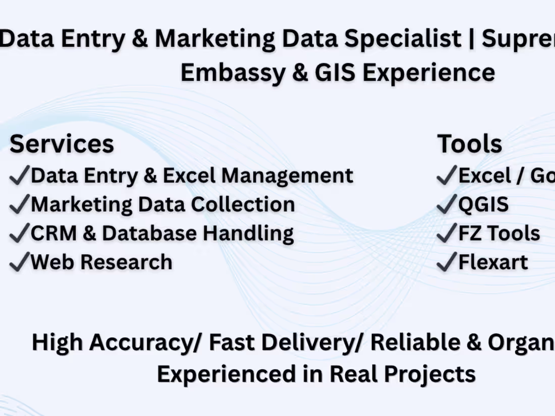 Cover image for Data Entry & Marketing Data