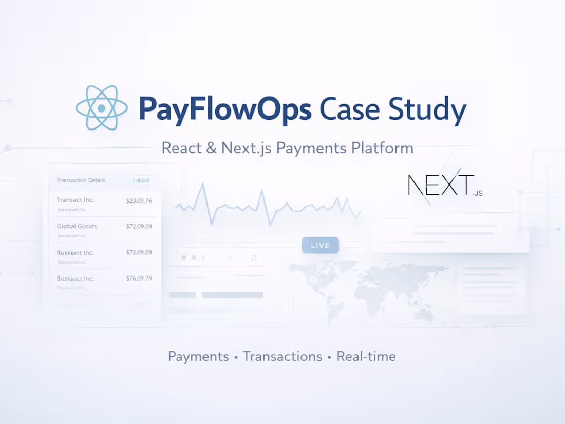 Cover image for React & Next.js Payments Bug Fixing / Production Issues
