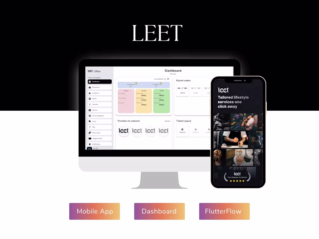 Cover image for LEET - Book premium lifestyle services at home