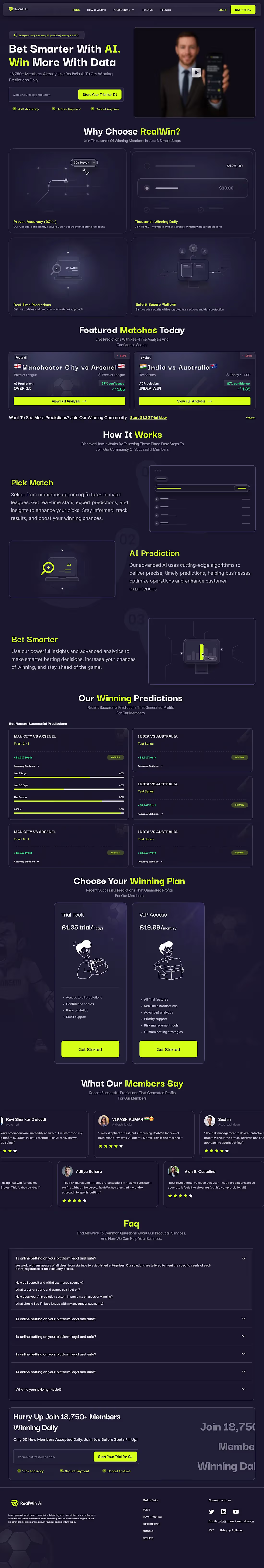 Cover image for RealWin AI — AI Sports