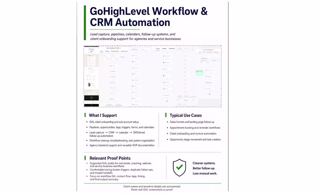 Cover image for GoHighLevel Funnel + CRM Follow-Up