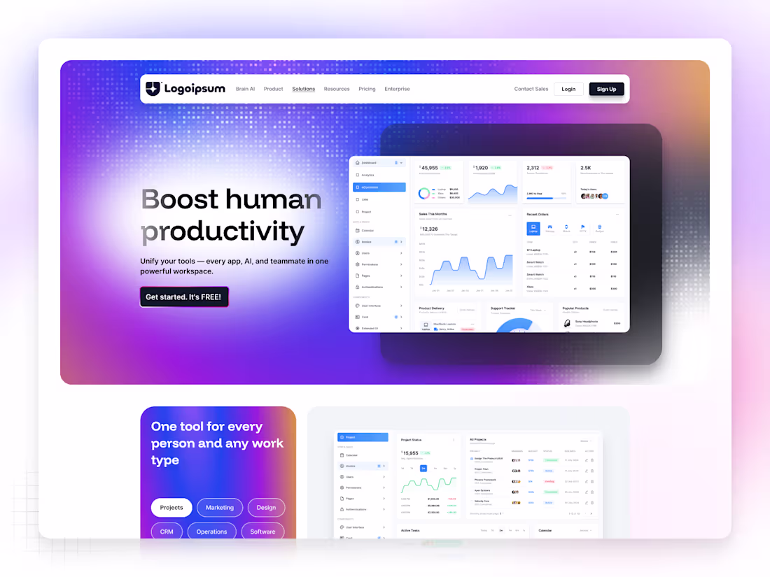 Cover image for Web, App & Dashboard UI/UX for Startups