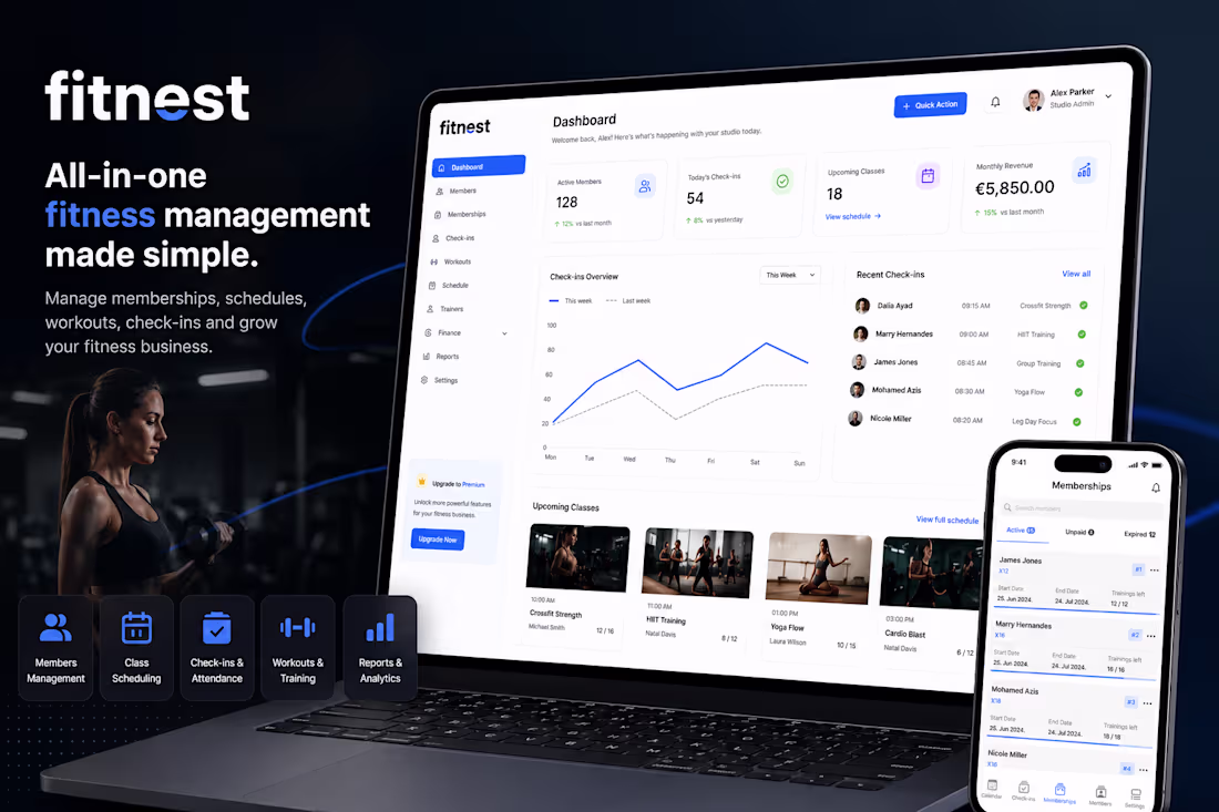 Cover image for Built an all-in-one fitness management
