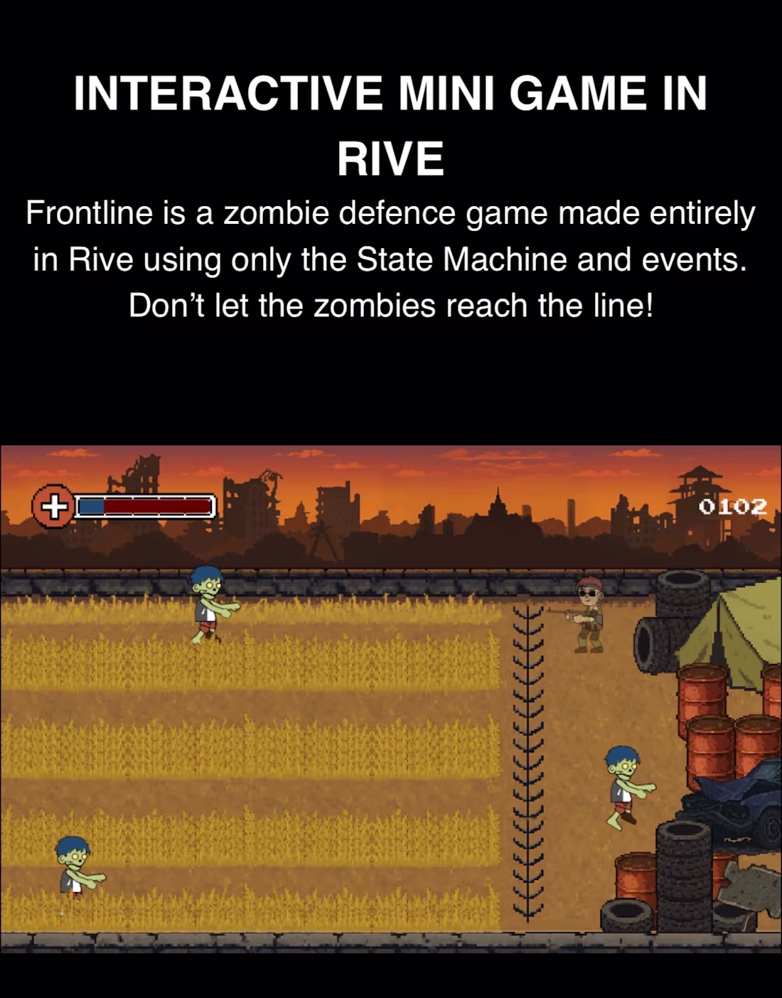 Cover image for Frontline is a zombie defence