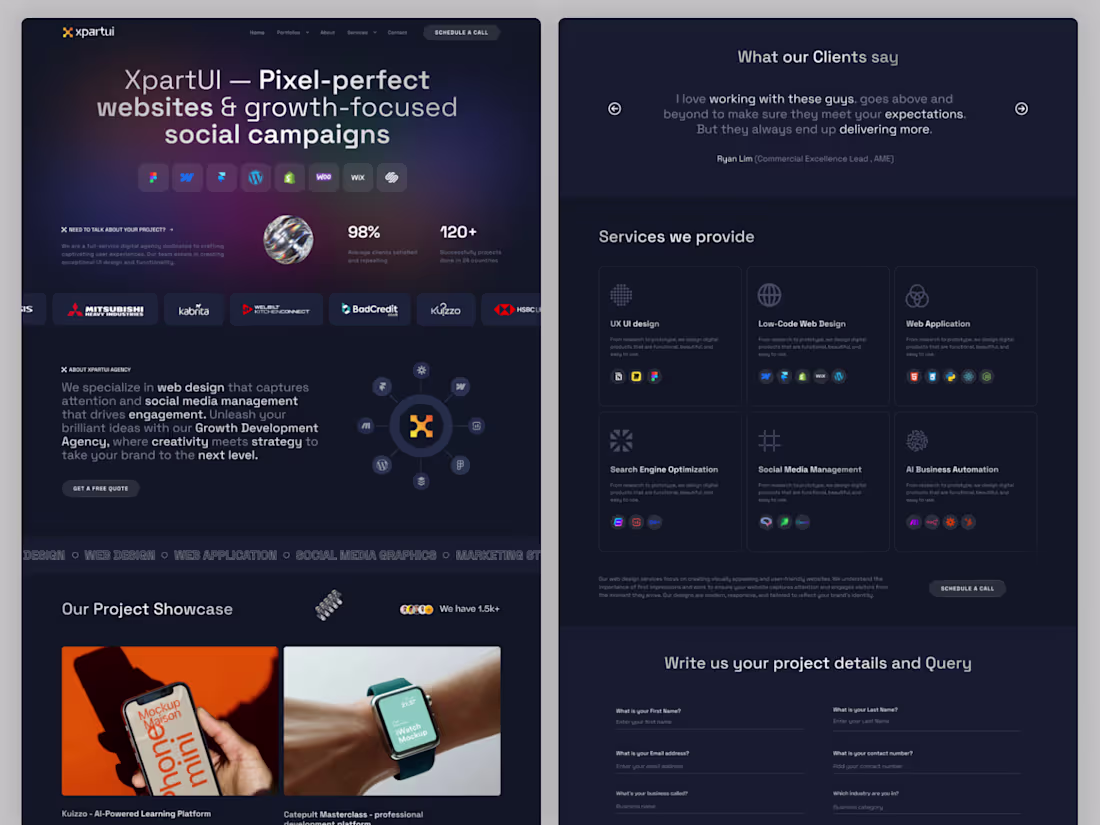 Cover image for Website design and development agency