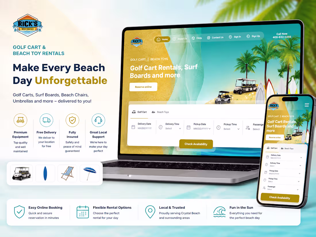 Cover image for RiskBeachRental is a premium beachfront
