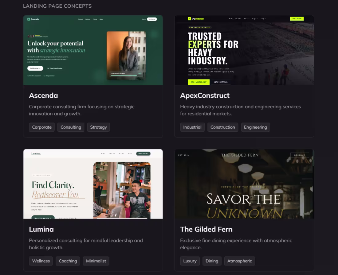 Cover image for Lately I’ve been experimenting with landing pages for a vari...
