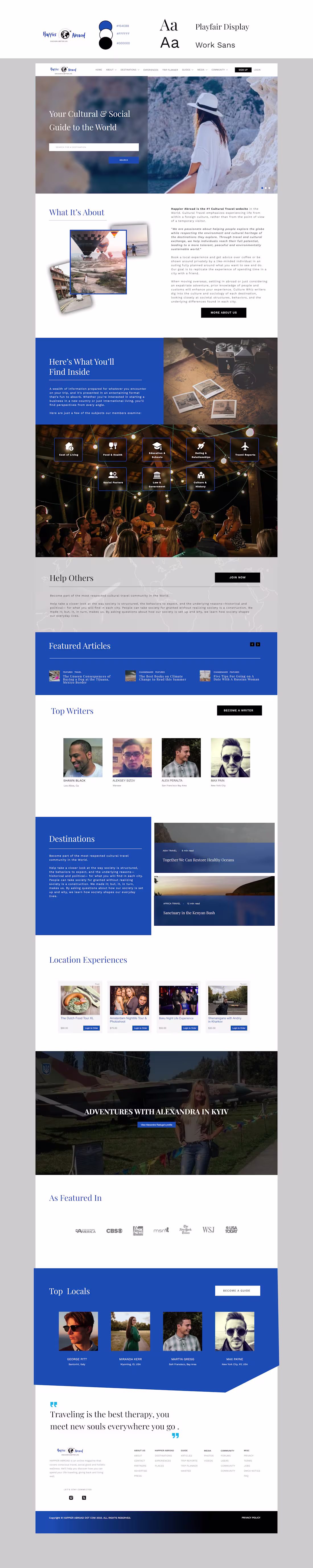 Cover image for Happy Abroad DOT com Website Redesign project