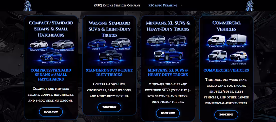 Cover image for Knight Services Company- Auto Detailing-