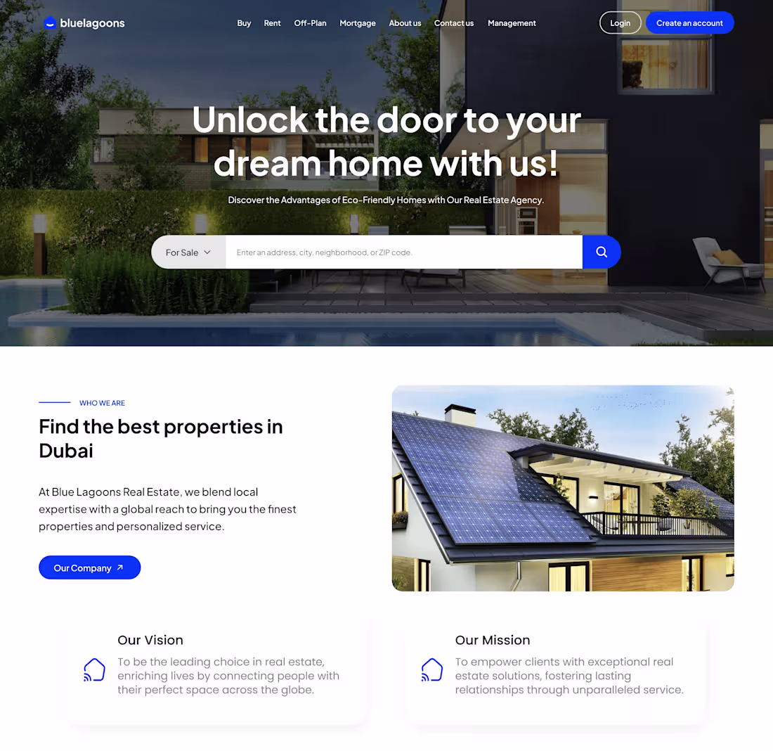 Cover image for Blue lagoons Real Estate