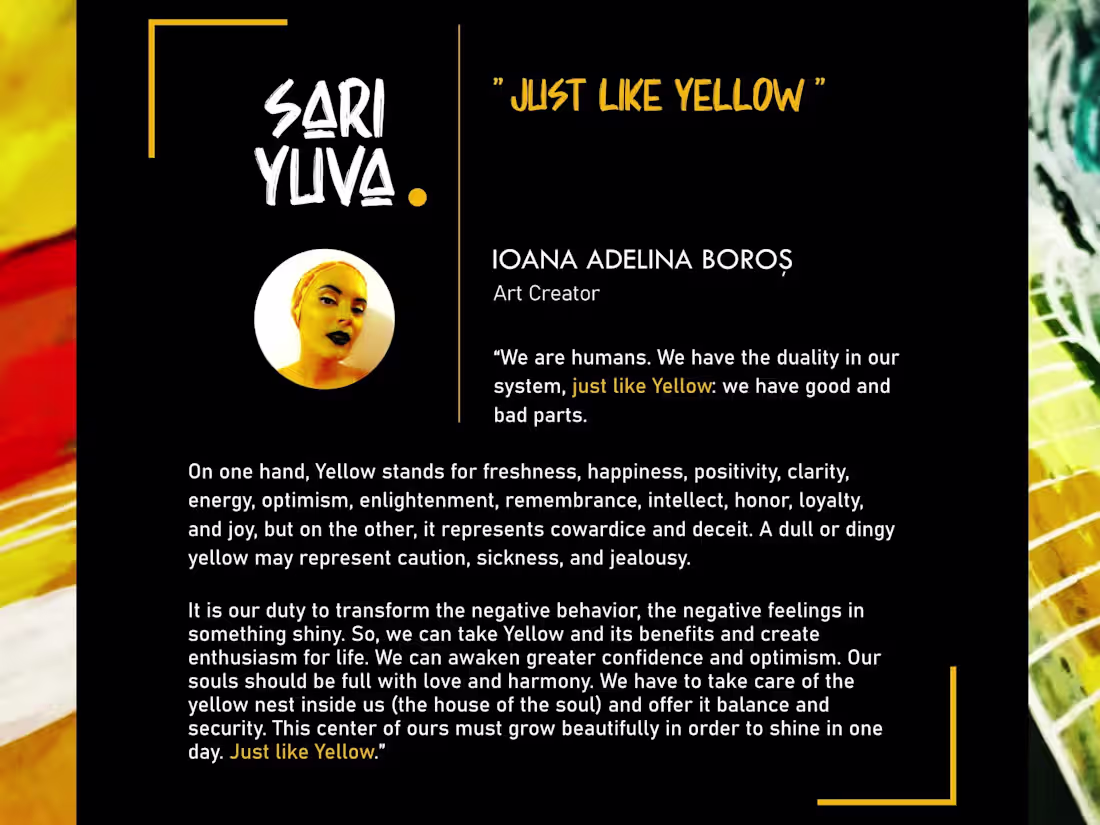 Cover image for EXIBITION: SARI YUVA (YELLOW NEST) by Ioana Adelina Boroș