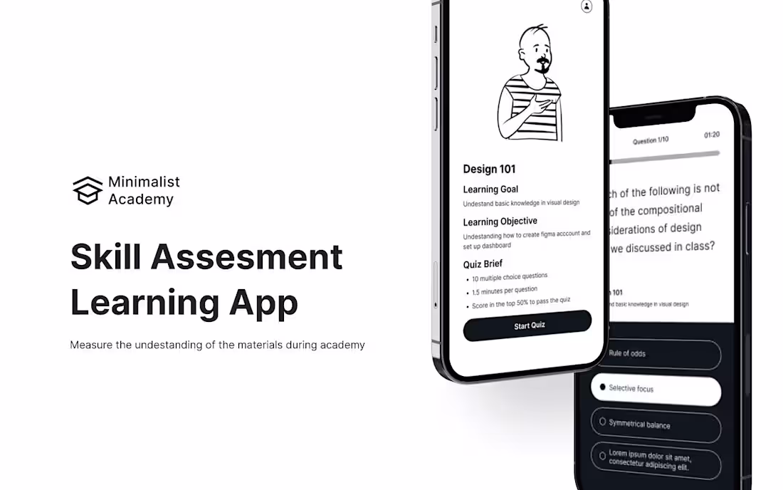 Cover image for Minimalist Academy — An Skill Assessment App for Measure Student