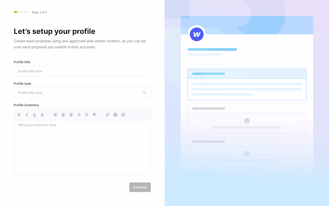 Cover image for RFPIO Profile Creation