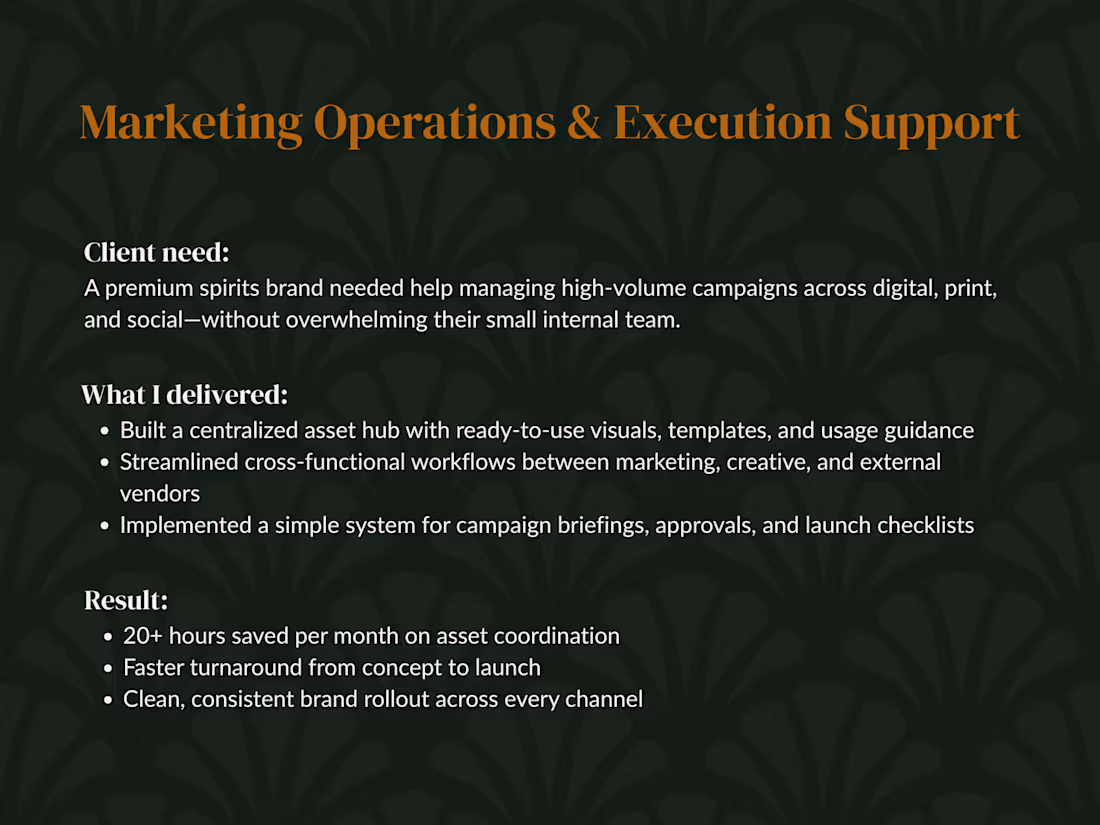 Cover image for Marketing Operations & Execution Support