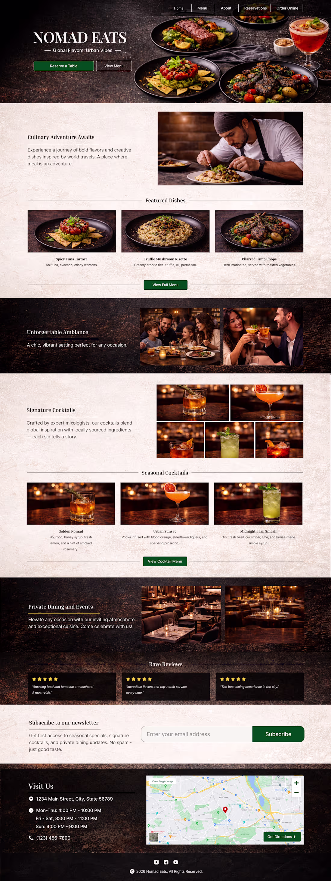 Cover image for A Restaurant Website