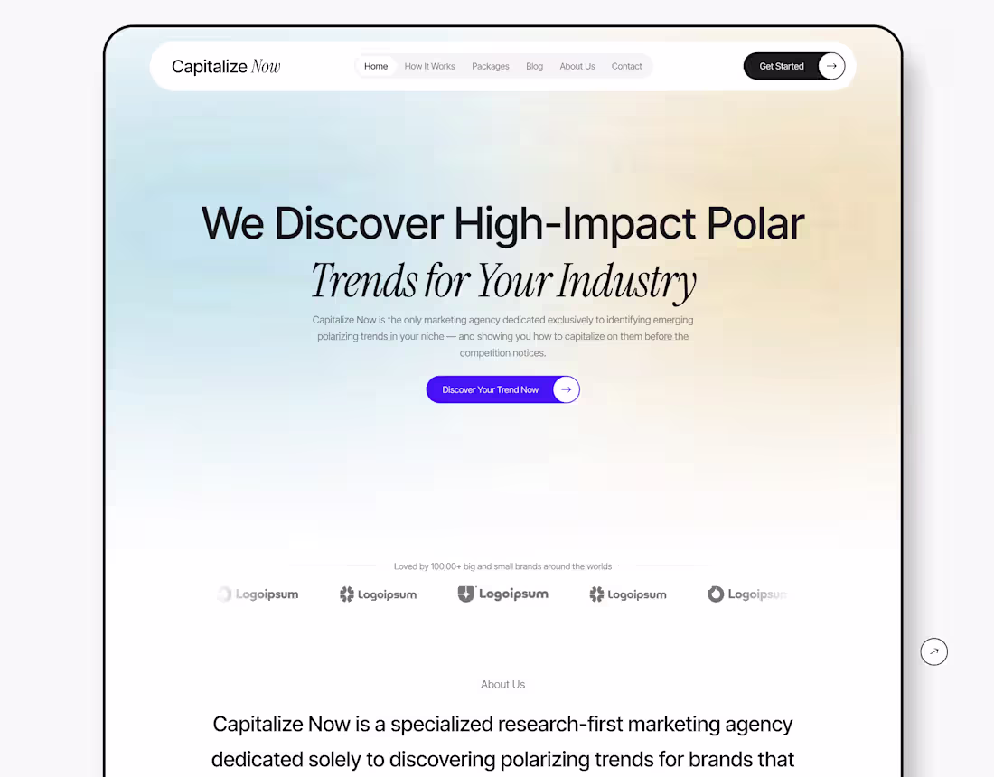 Cover image for Marketing Agency Website ui ux design