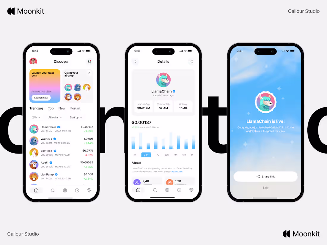 Cover image for A clean, playful mobile UI