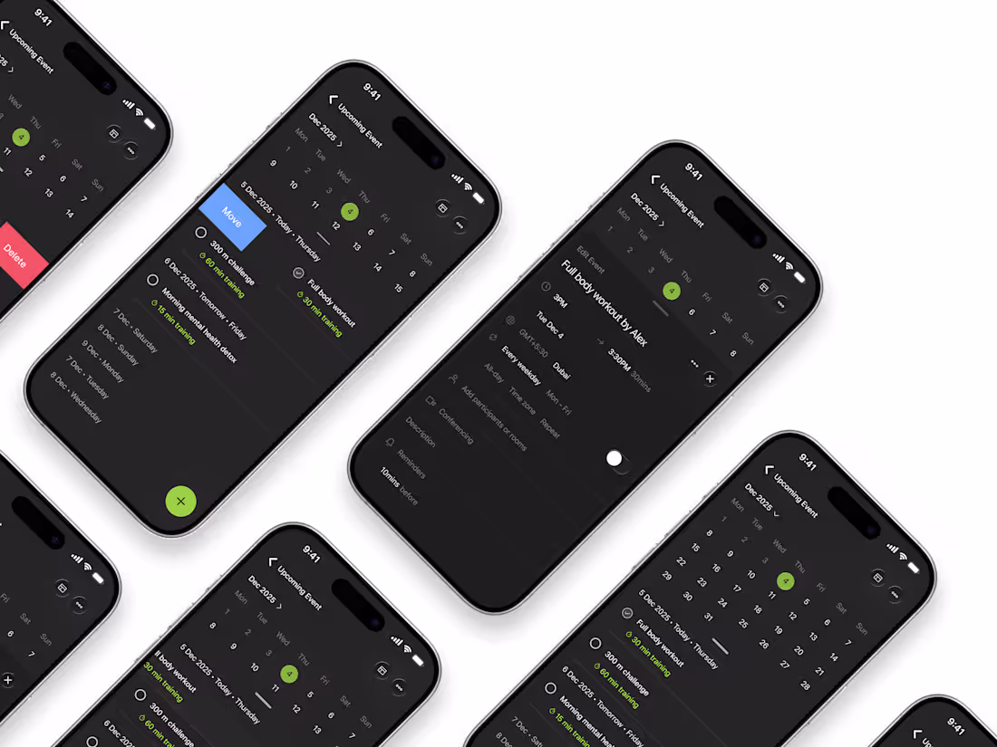 Cover image for Fitness Calendar App - Minimal