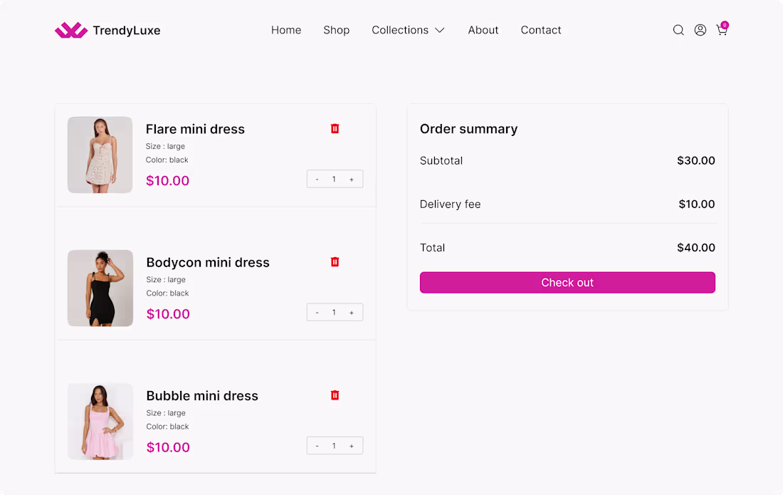 Cover image for TrendyLuxe Website