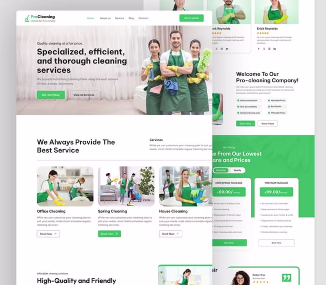 Cover image for Cleaning Service Website Redesign