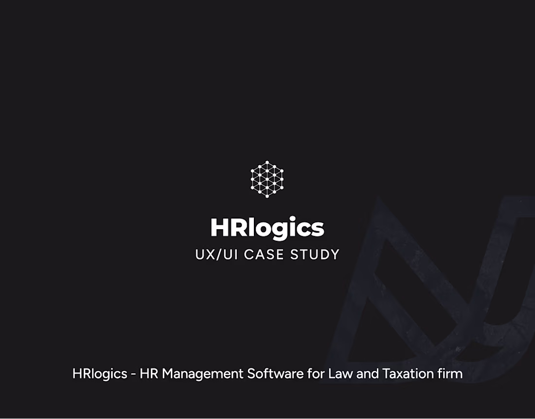 Cover image for HRLogics - UX/UI Design Case Study