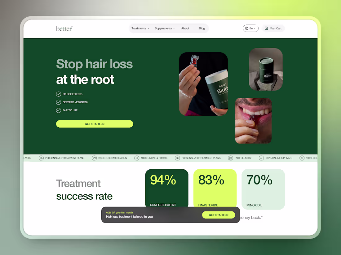 Cover image for UX/UI Design for It’setter Wellness Platform