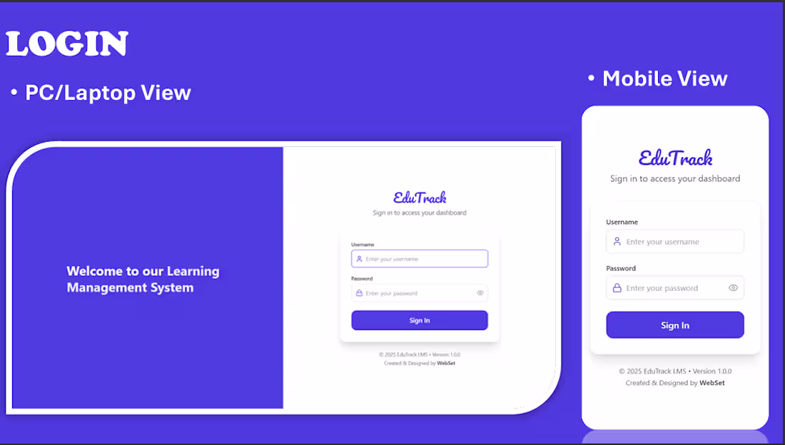 Cover image for EduTrack — Learning Management System
