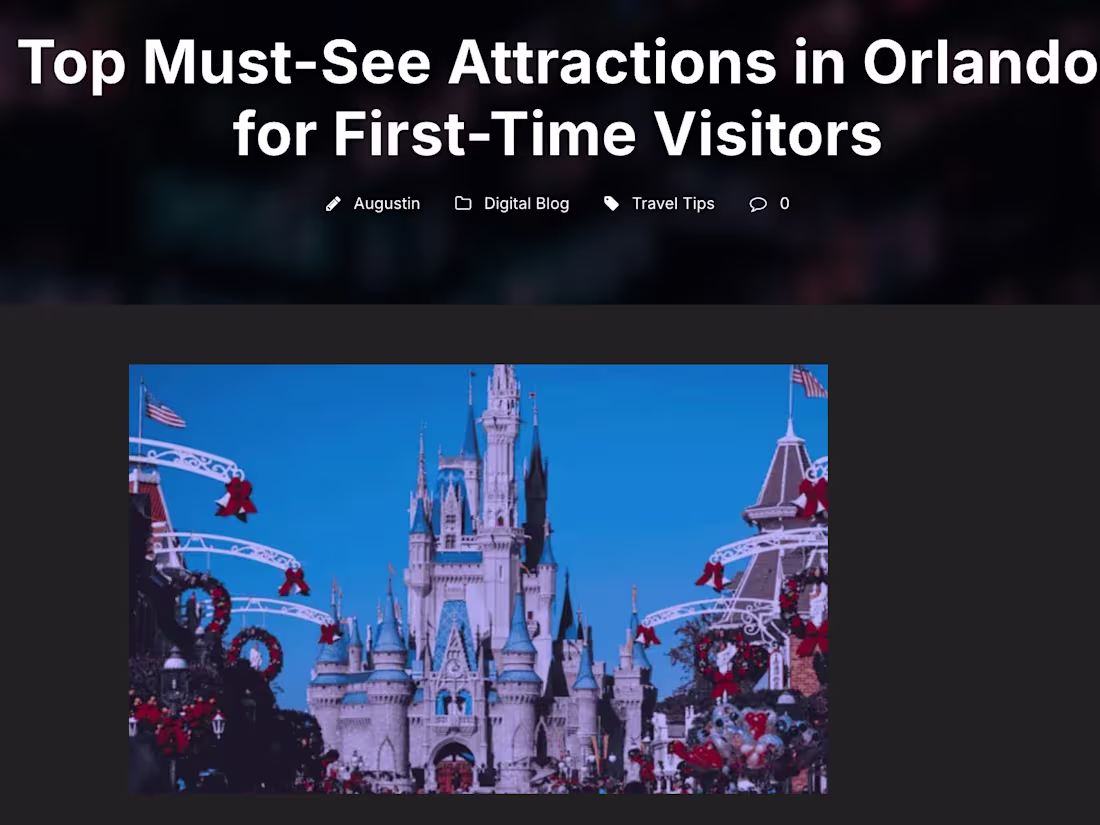 Cover image for Orlando First-Time Visitor's Guide