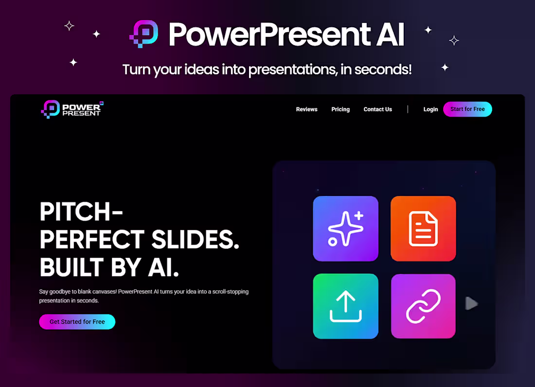 Cover image for PowerPresent AI - Engaging Webflow Landing page