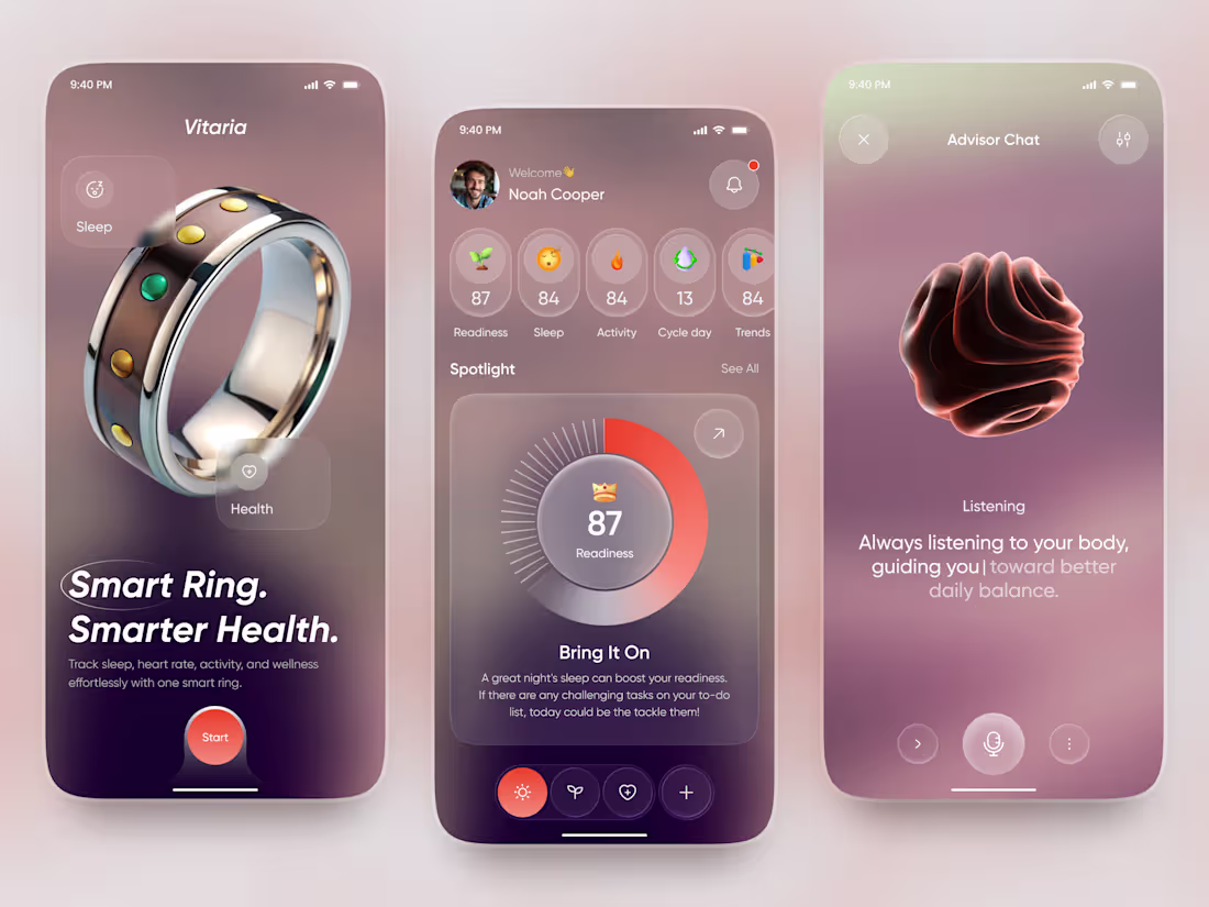Cover image for Smart Ring App UI —