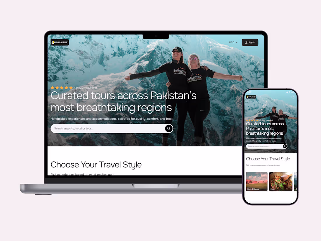 Cover image for Travel & Tours Website Design | Landing Page & Website Redesign