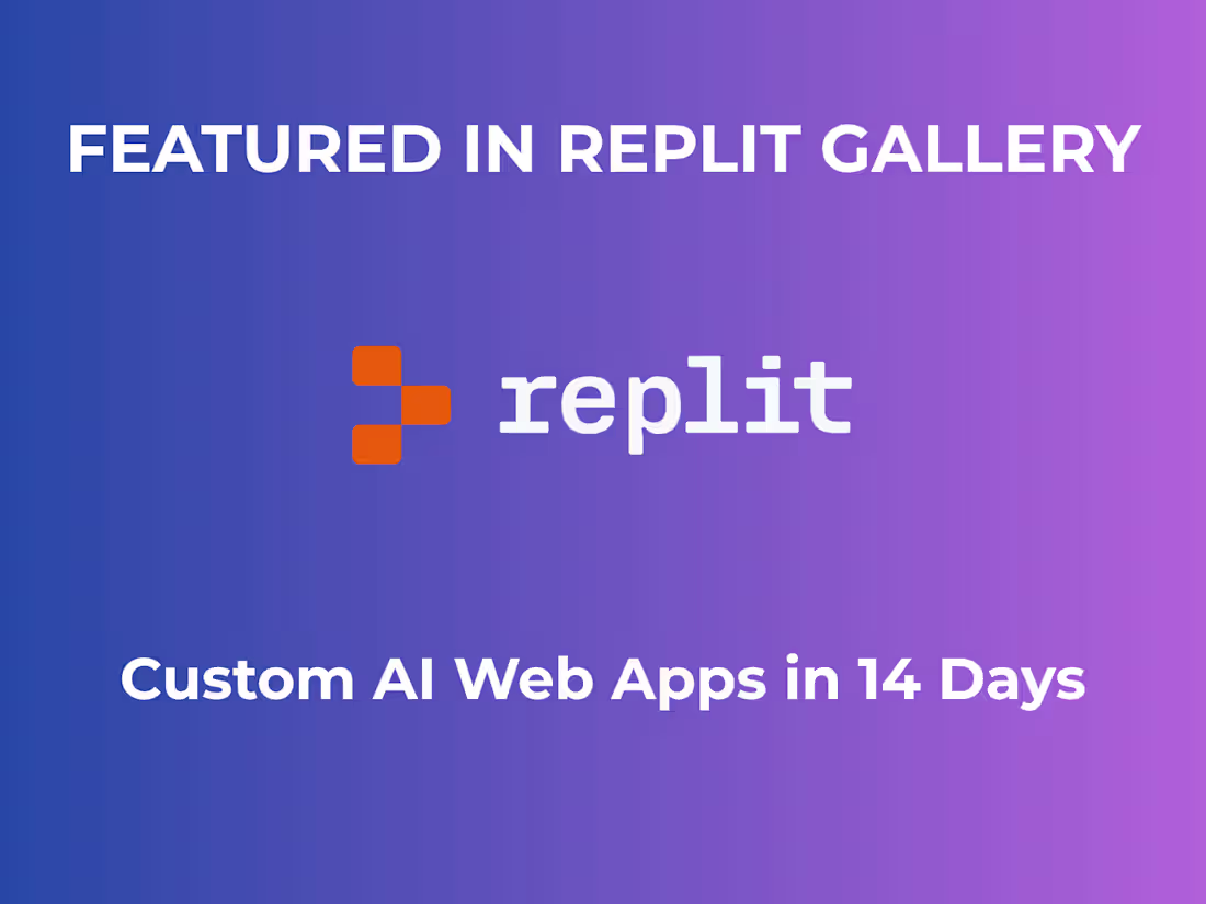 Cover image for Custom AI Web App Built on Replit in 14 Days