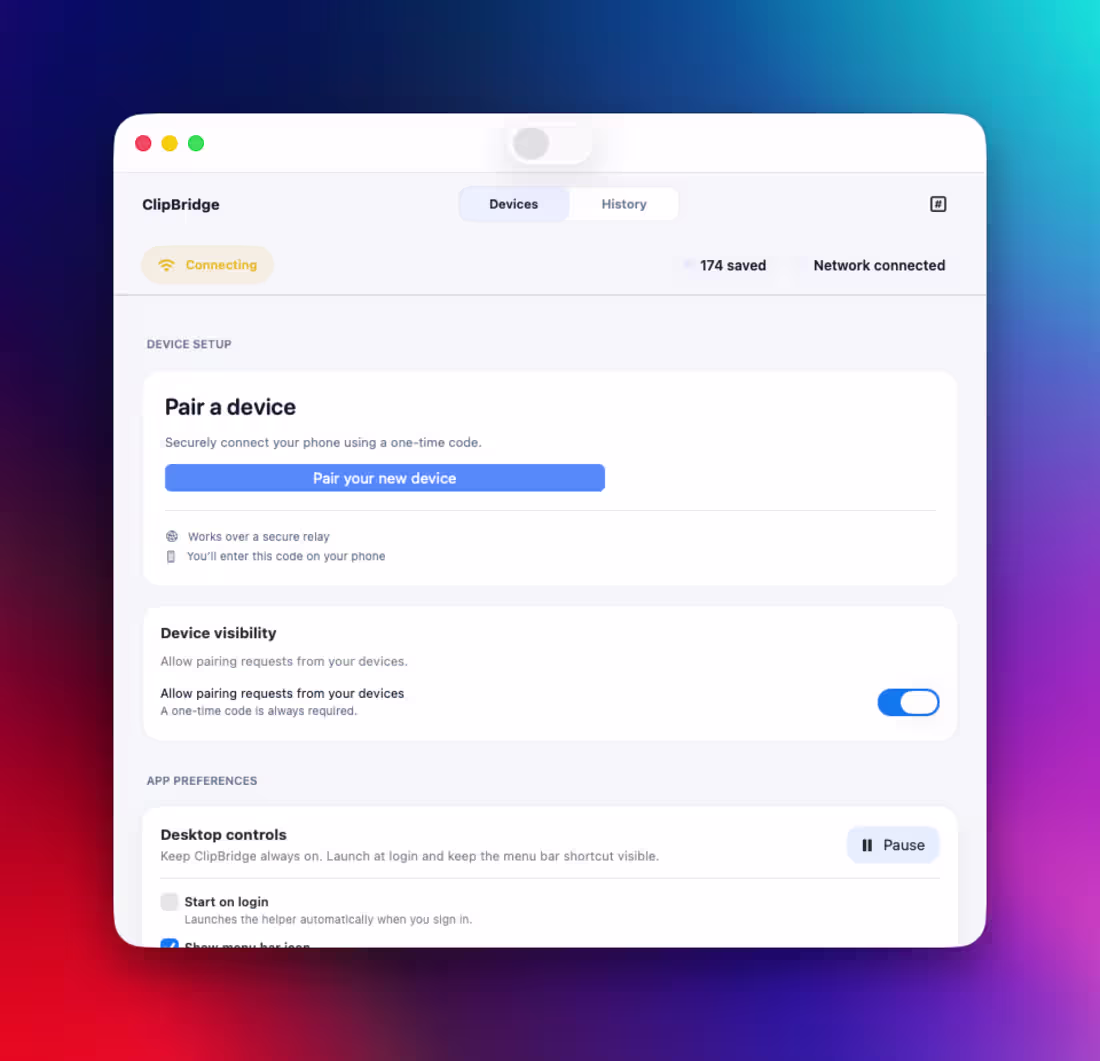Cover image for Released a new update (version 1.2) to ClipBridge; this vers...