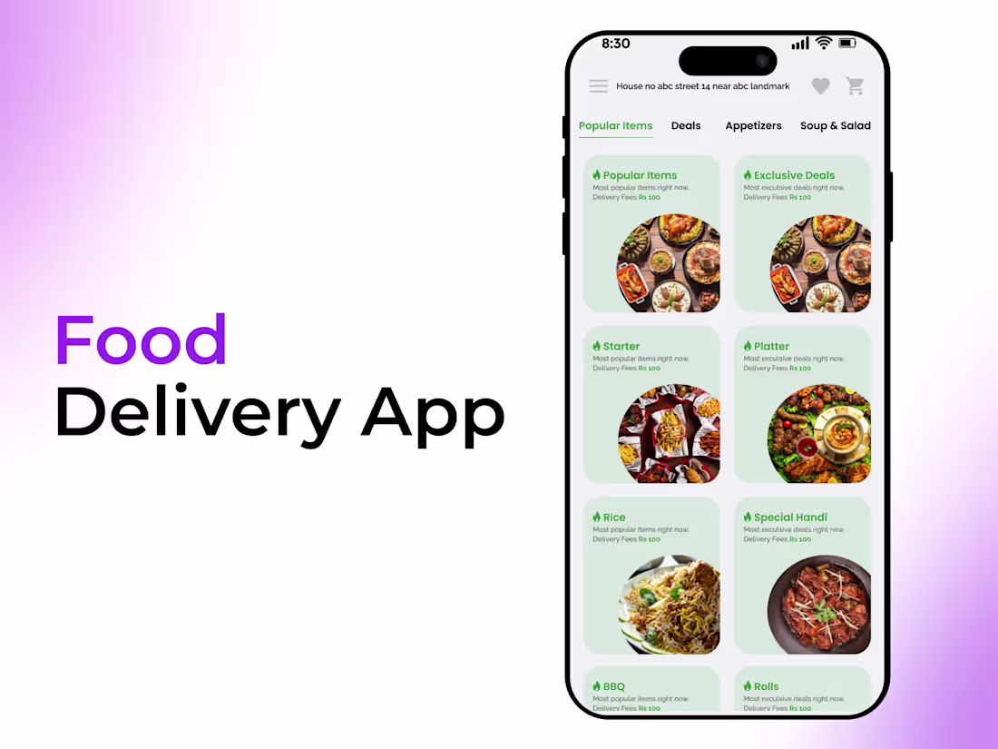 Cover image for Food Delivery App UX/UI Design

Created