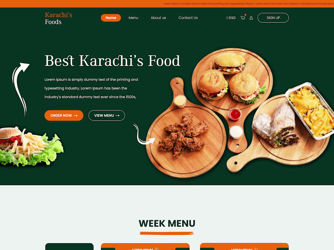 Cover image for Restaurant Website