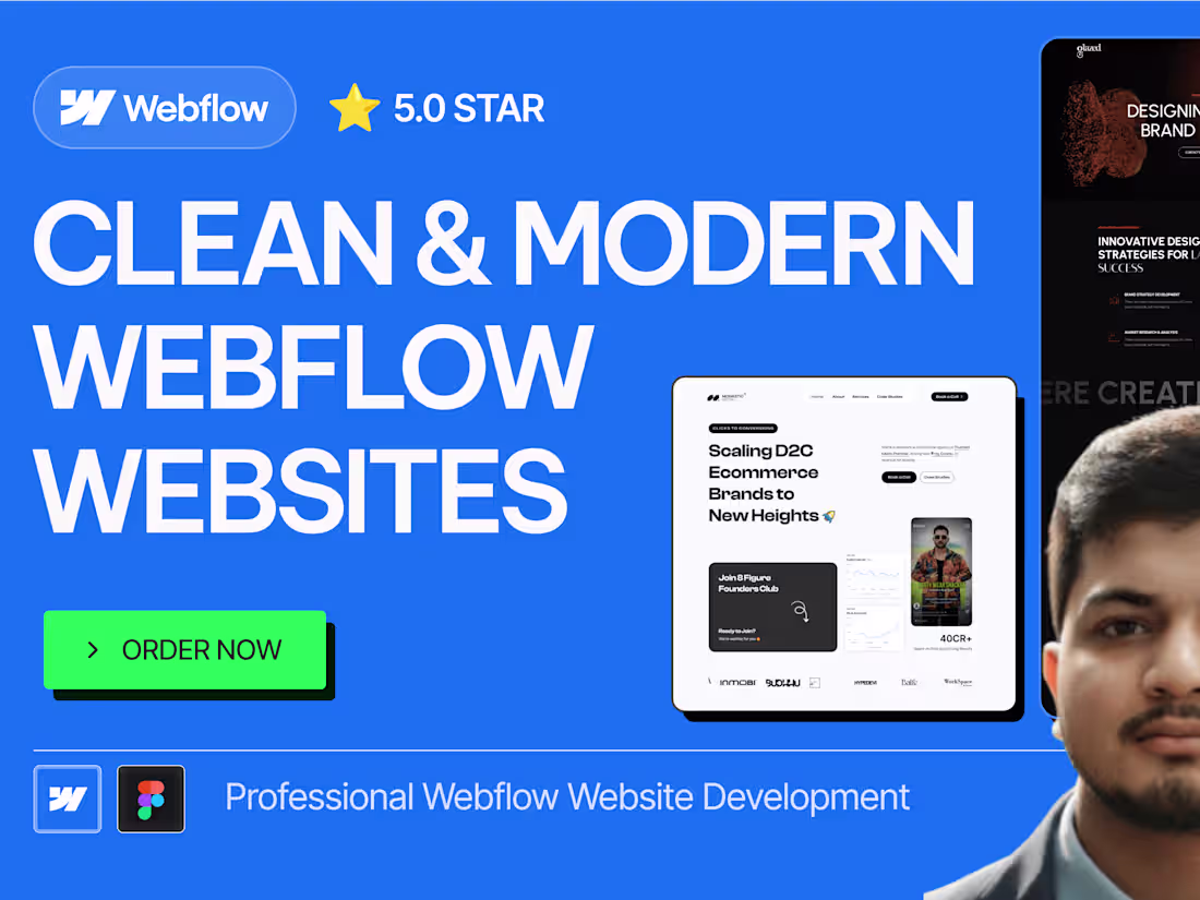 Cover image for I will design, redesign or develop webflow website