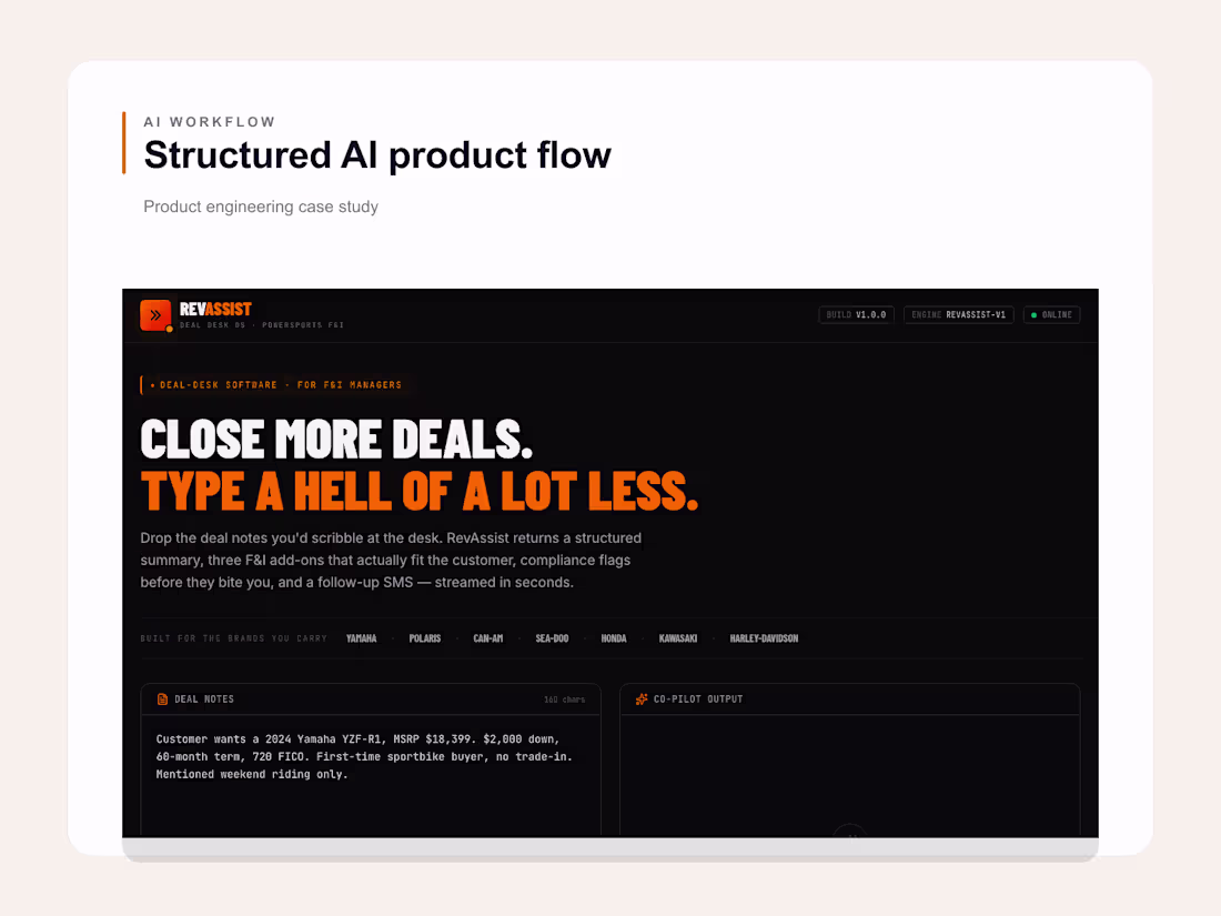 Cover image for RevAssist — AI Workflow Interface for Structured Review