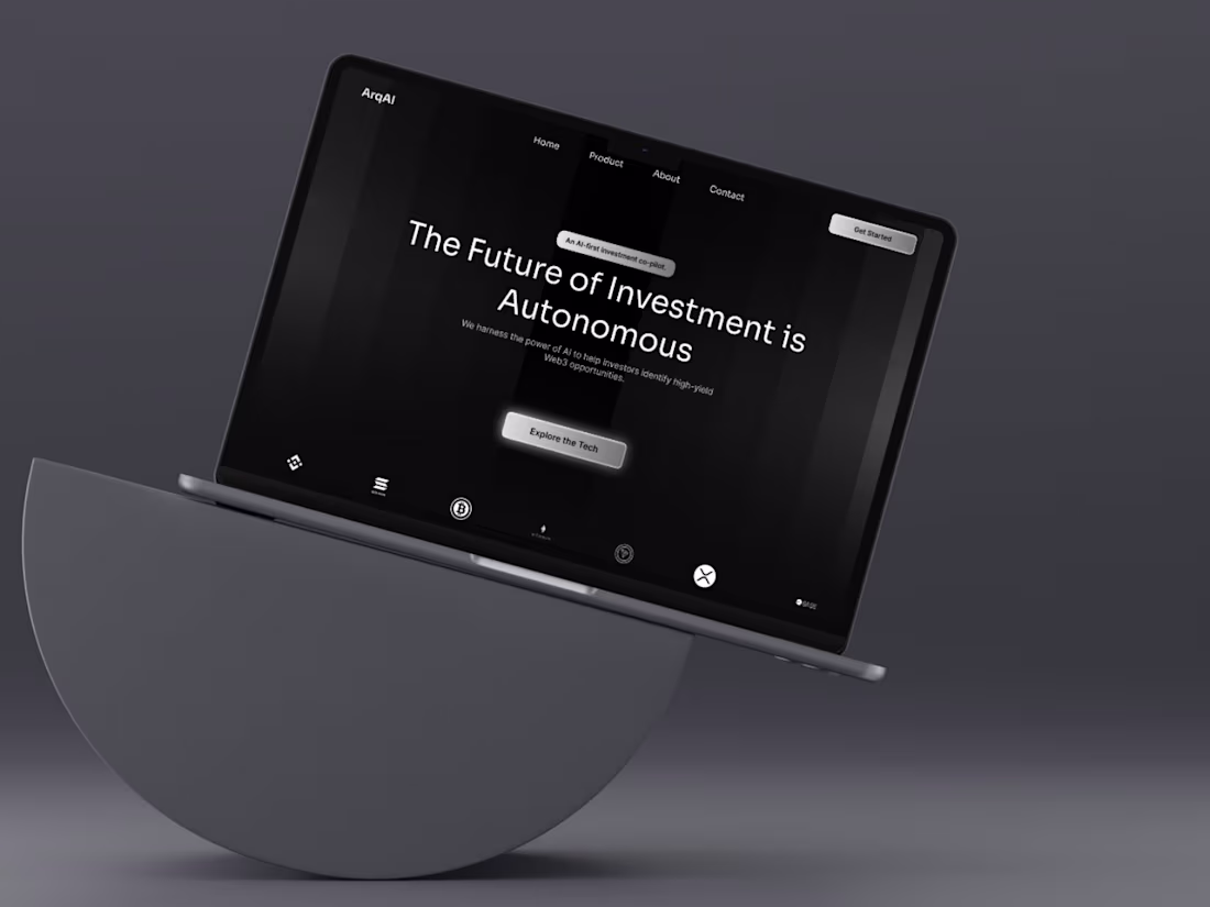 Cover image for ArqAI – Futuristic Web3 x AI Landing Page